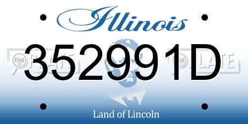 352991D Illinois License Plate