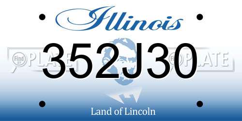 352J30 Illinois License Plate