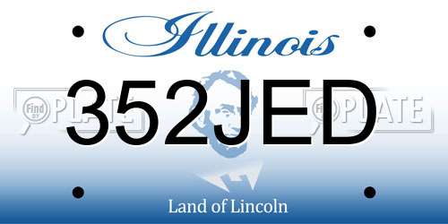 352JED Illinois License Plate