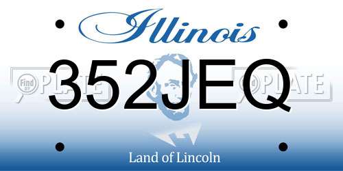 352JEQ Illinois License Plate