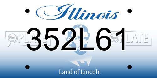 352L61 Illinois License Plate