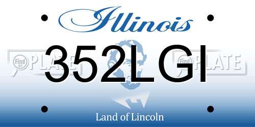 352LGI Illinois License Plate