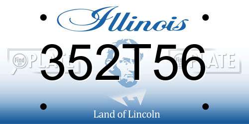 352T56 Illinois License Plate