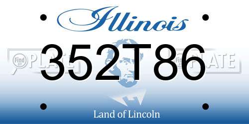 352T86 Illinois License Plate