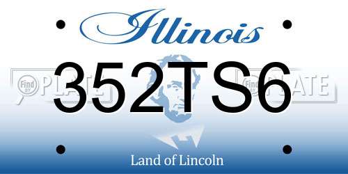 352TS6 Illinois License Plate