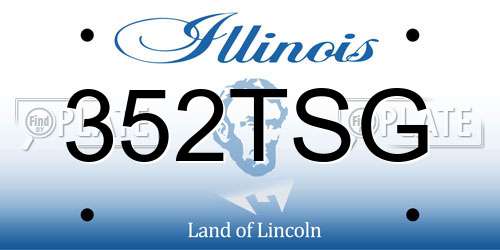 352TSG Illinois License Plate