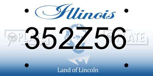 352Z56 Illinois License Plate