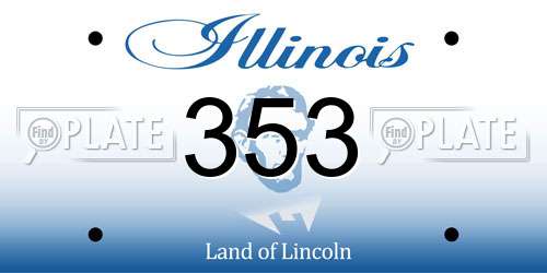 353 Illinois License Plate