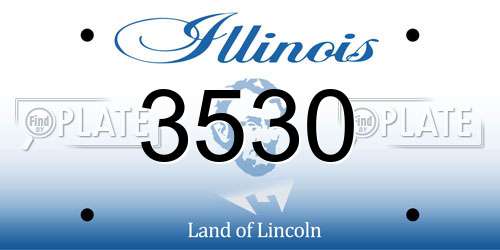 3530 Illinois License Plate