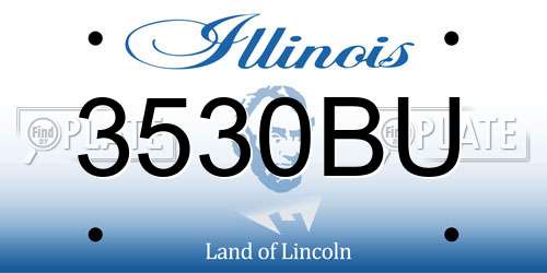 3530BU Illinois License Plate