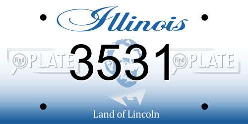 3531 Illinois License Plate