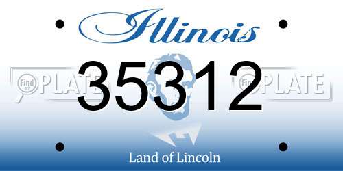 35312 Illinois License Plate