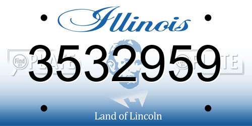 3532959 Illinois License Plate