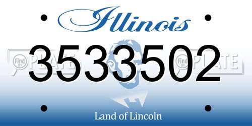 3533502 Illinois License Plate