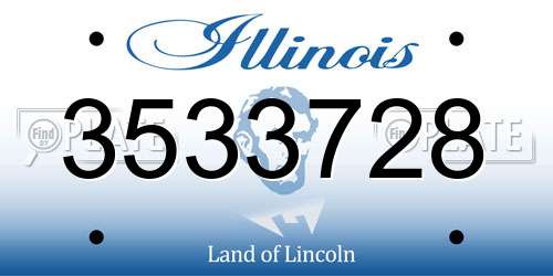 3533728 Illinois License Plate