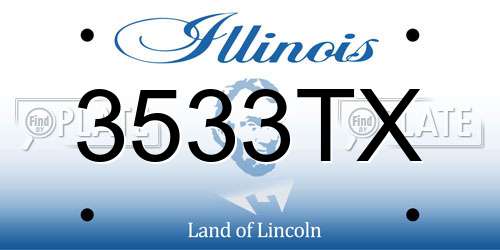 3533TX Illinois License Plate