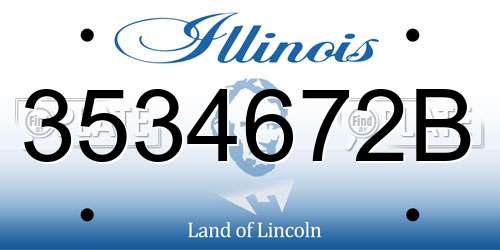 3534672B Illinois License Plate