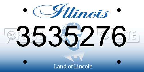 3535276 Illinois License Plate
