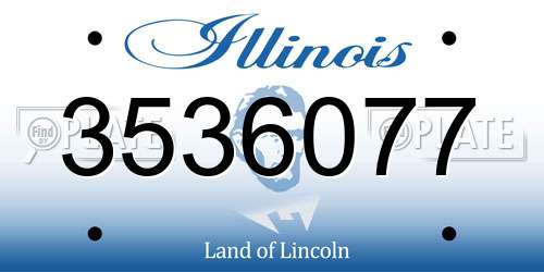 3536077 Illinois License Plate