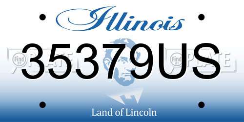 35379US Illinois License Plate