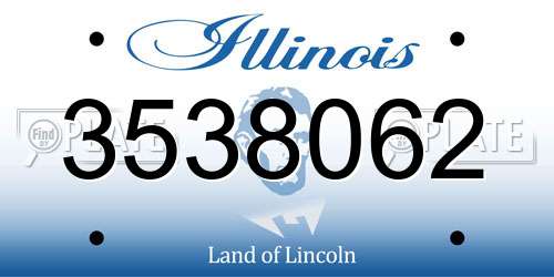 3538062 Illinois License Plate
