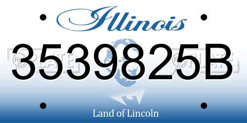 3539825B Illinois License Plate