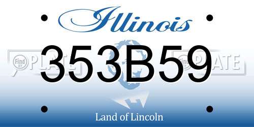 353B59 Illinois License Plate