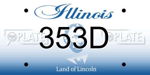 353D Illinois License Plate