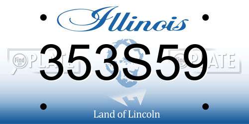 353S59 Illinois License Plate