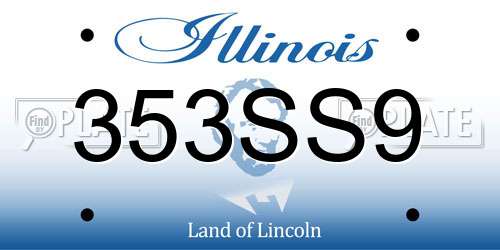 353SS9 Illinois License Plate