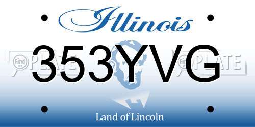 353YVG Illinois License Plate