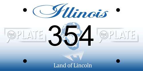 354 Illinois License Plate