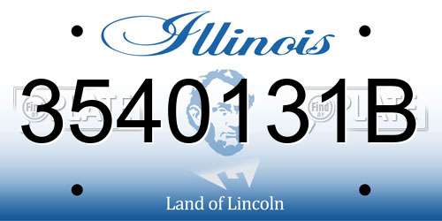 3540131B Illinois License Plate