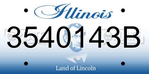 3540143B Illinois License Plate