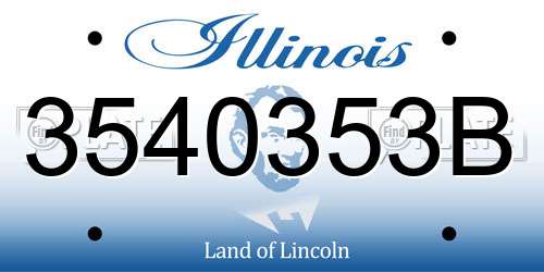 3540353B Illinois License Plate