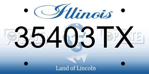 35403TX Illinois License Plate
