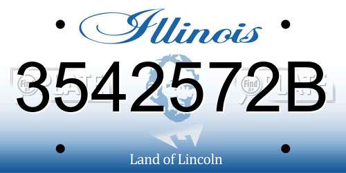 3542572B Illinois License Plate