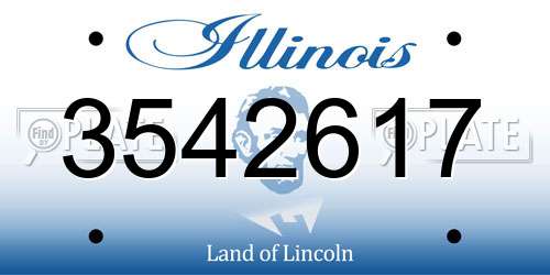 3542617 Illinois License Plate