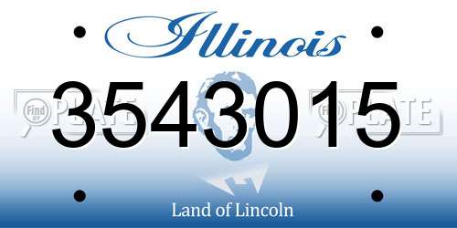 3543015 Illinois License Plate