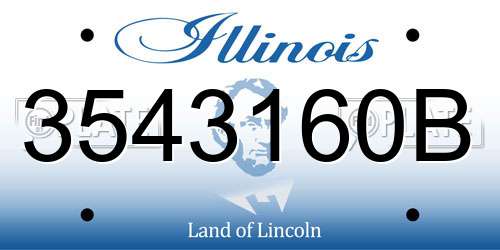 3543160B Illinois License Plate