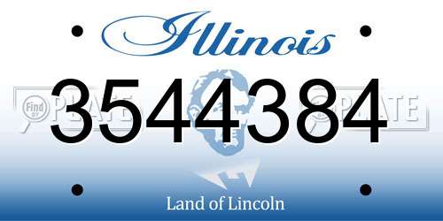 3544384 Illinois License Plate