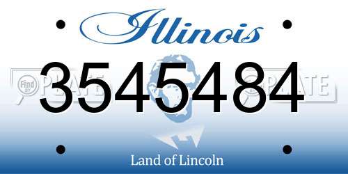 3545484 Illinois License Plate