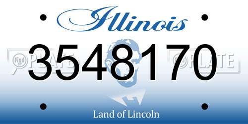 3548170 Illinois License Plate