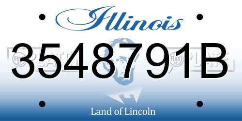 3548791B Illinois License Plate
