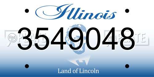 3549048 Illinois License Plate