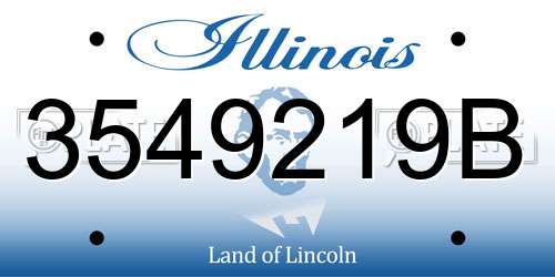 3549219B Illinois License Plate