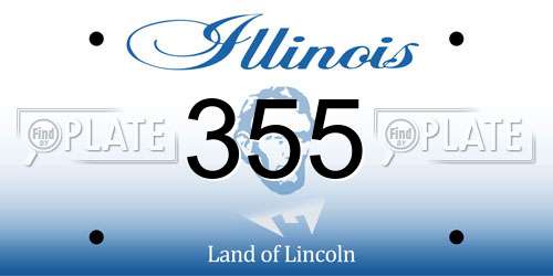 355 Illinois License Plate