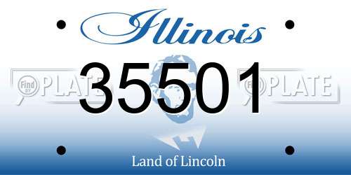 35501 Illinois License Plate
