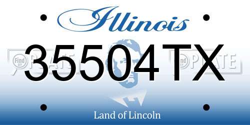 35504TX Illinois License Plate