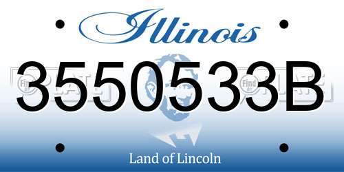 3550533B Illinois License Plate